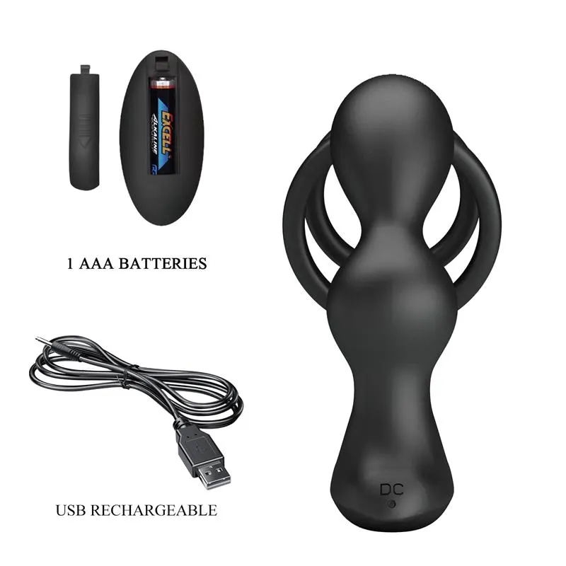 Marshall Plug Anal con Vibración y Anillo para el Pene y Testículos · PRETTYLOVE · Anal — photo 8