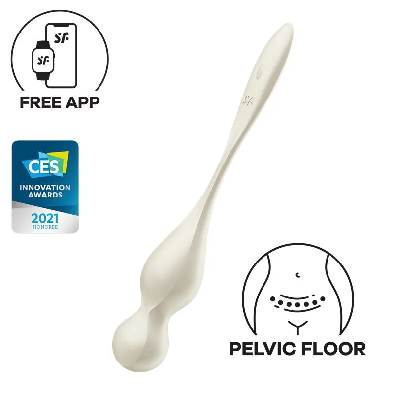 Love Birds 1 Bolas Kegel con APP Blanco · SATISFYER · Bolas Chinas y Salud Femenina