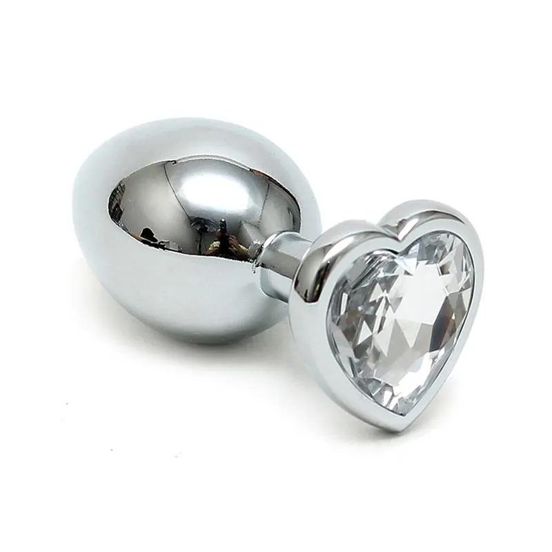 Plug Anal Acero Inox Cristal Corazón Transparente · BONDAGE PLAY · Anal