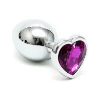 Plug Anal Acero Inox Cristal Corazón Púrpura · BONDAGE PLAY · Anal