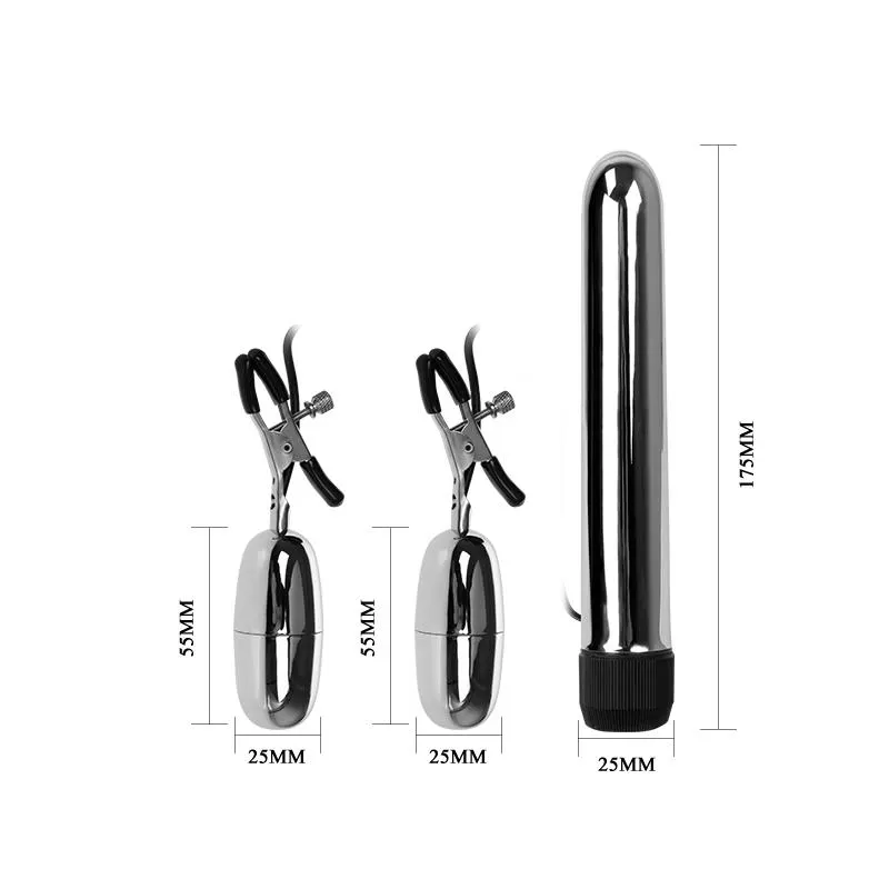 Baile Set Bala Vibrador y Pinzas para Pezones con Vibración Turbo · BAILE · Huevos y Balas Vibradoras — Foto 6
