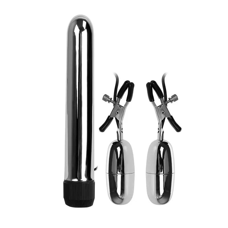 Baile Set Bala Vibrador y Pinzas para Pezones con Vibración Turbo · BAILE · Huevos y Balas Vibradoras