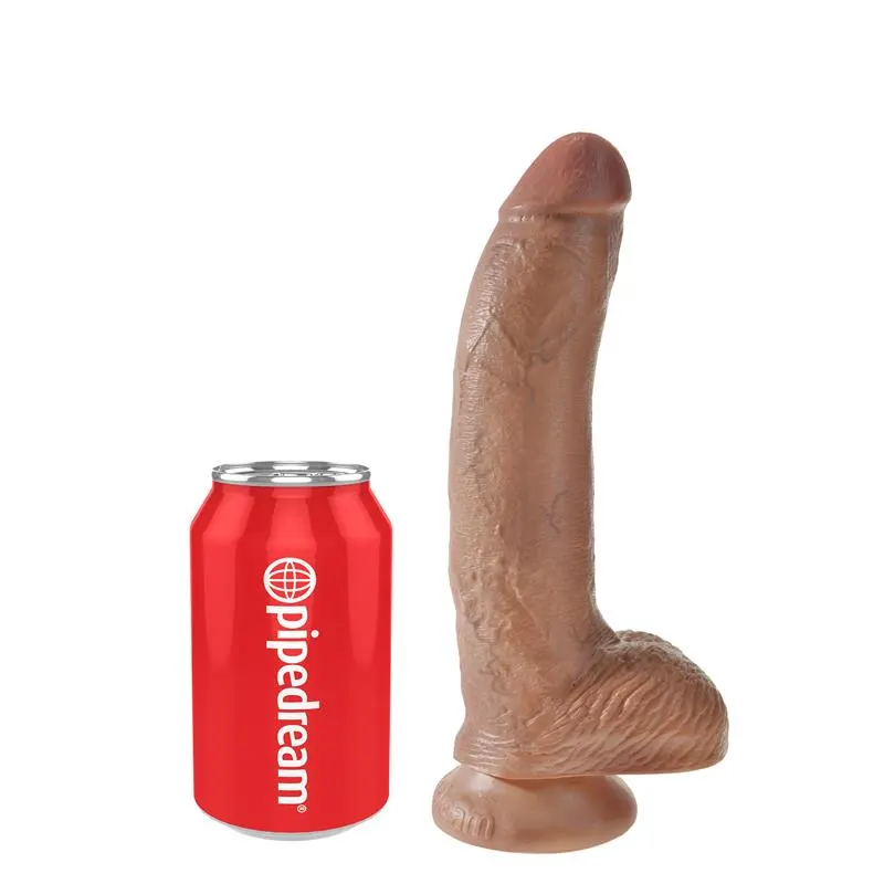 Dildo Reaslista con Testículos 9 Bronceado · KING COCK · Dildos — Foto 3