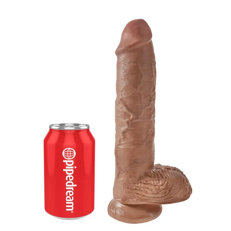 Dildo Reaslista con Testículos 10 Bronceado · KING COCK · Dildos — photo 3