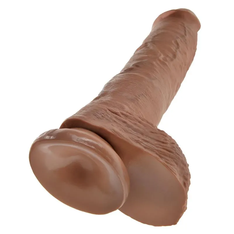 Dildo Reaslista con Testículos 10 Bronceado · KING COCK · Dildos — photo 5