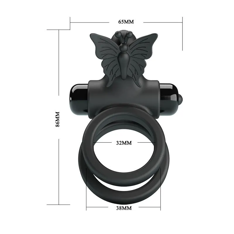 Anillo para el Pene Passionate Ring IX con Vibración · PRETTYLOVE · Anillos para el Pene — Foto 3