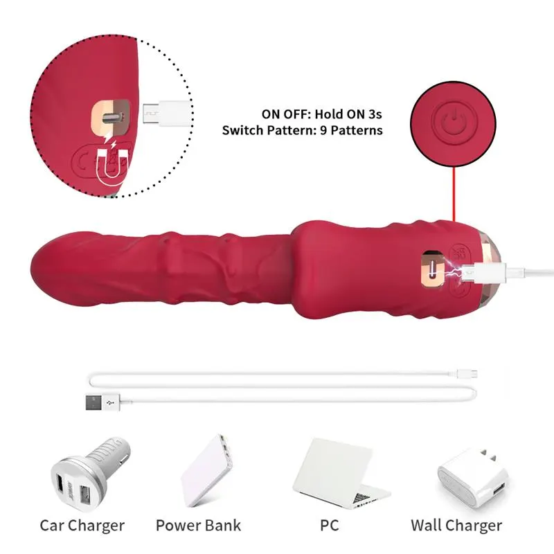 Vibrador con Calor y Movimiento Vertical con Pantalla Digital · URBAN SKY · Vibradores — photo 9