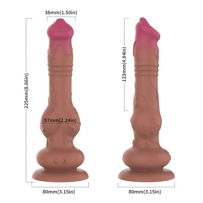 Dildo con Vibración y Movimiento Thrusting 22.5 cm · URBAN SKY · Dildos — photo 8