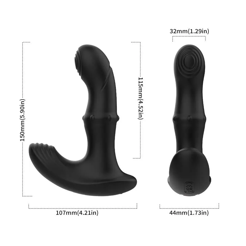 Masajeador Prostático Vibración, Thrusting y Estimulador de Clítoris · URBAN SKY · Anal — photo 10