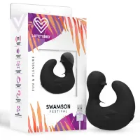 Swamson Dedal Patito Estimulador USB Silicona Negro · FESTIVAL · Estimuladores de Clítoris
