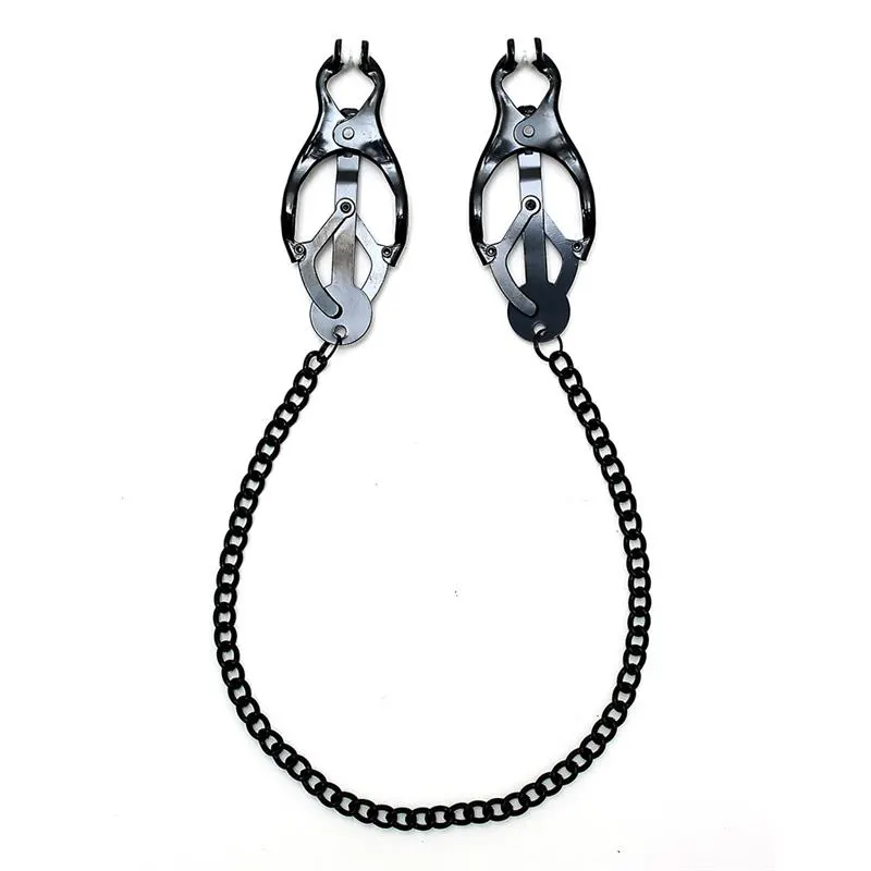 Pinzas para Pezones Estilo Mariposa con Cadena · BONDAGE PLAY · Pinzas y Pezoneras