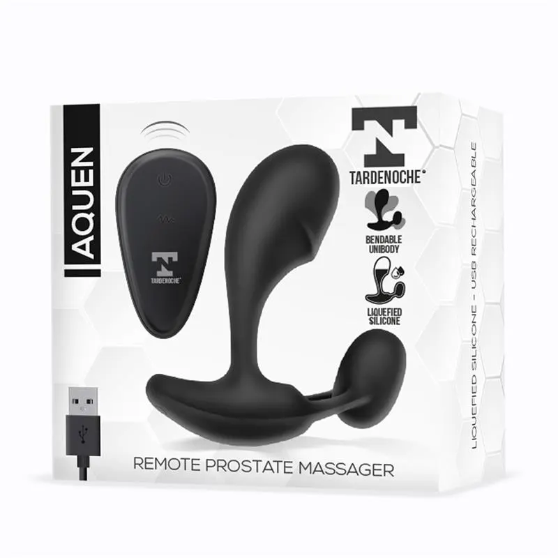 Aquen Estimulador Prostático y Perineo Control Remoto Silicona Líquida USB Magnético · TARDENOCHE · Anal — Foto 7