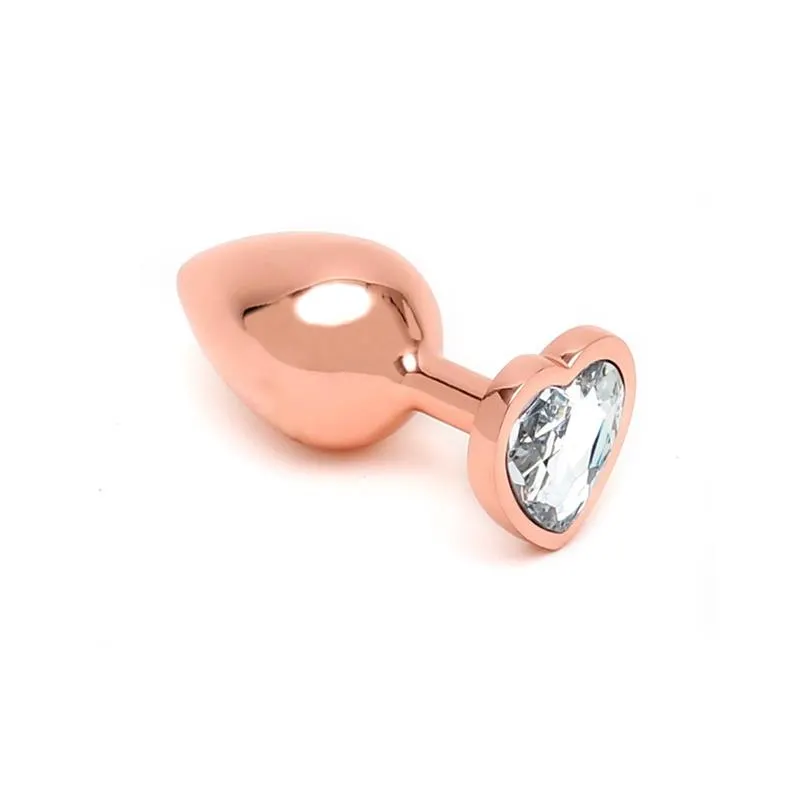 Plug Anal con Joya en Forma de Corazón Pisa Rose Gold · RIMBA TOYS · Anal