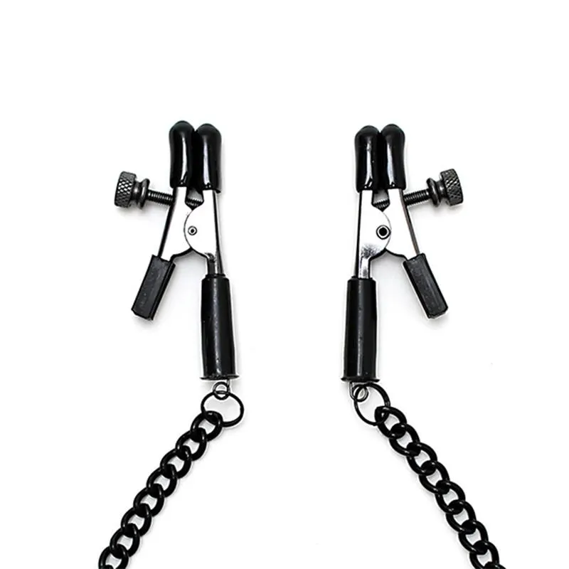 Pinzas para Pezones con Cadena Color Negro · BONDAGE PLAY · Pinzas y Pezoneras — Foto 2