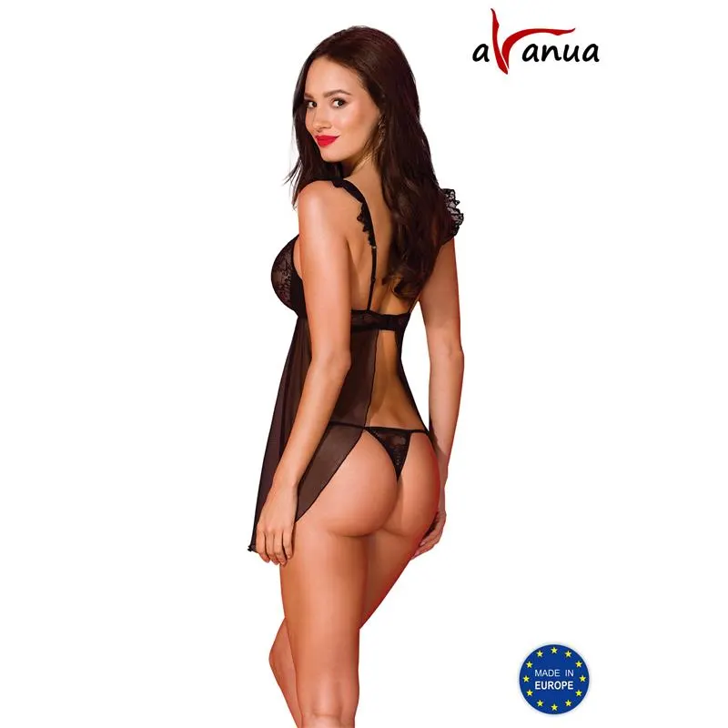 Milagros Chemise y Tanga Negro · S/M · AVANUA · Conjuntos y Bodies — photo 2