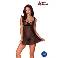 Milagros Chemise y Tanga Negro · S/M · AVANUA · Conjuntos y Bodies