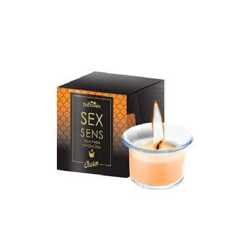 Vela para Masaje Perfumada Champagne · HOT FLOWERS · Cuidado Íntimo y Masaje