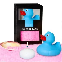 Set Sales Baño Aroma Rosas Pato, Vela y Concha 150 gr · DIVERTY SEX · Cuidado Íntimo y Masaje