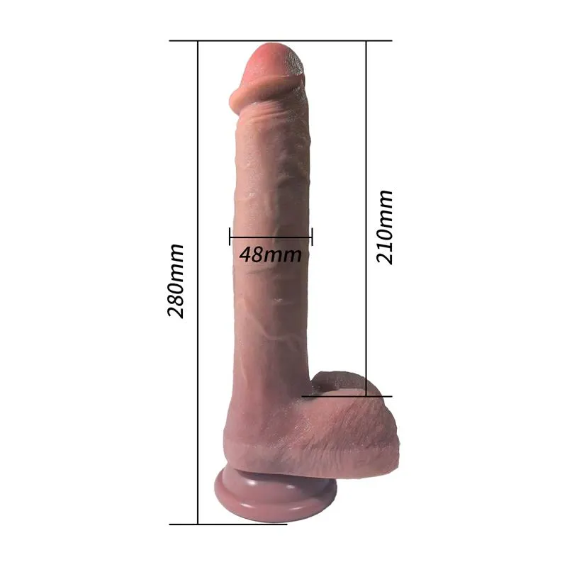 Dildo con vibración, Thrusting y Calor 28 cm · URBAN SKY · Dildos — Foto 7