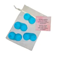 Set de 4 Mini Jabones en forma de Tetas Azules Aromatizados · DIVERTY SEX · Juegos y Complementos Divertidos