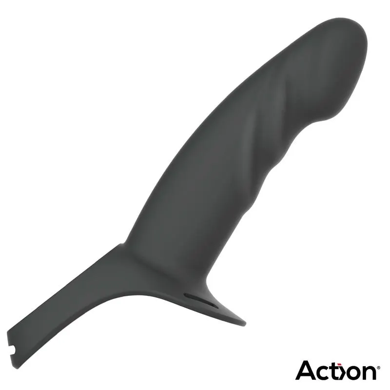 Arnés Strap-on con Dildo Hueco Silicona Premium Talla L Negro · ACTION · Dildos — Foto 7