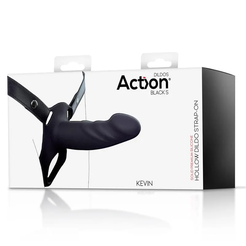 Arnés Strap-On con Dildo Hueco Silicona Premium Talla S Negro · ACTION · Dildos — Foto 10