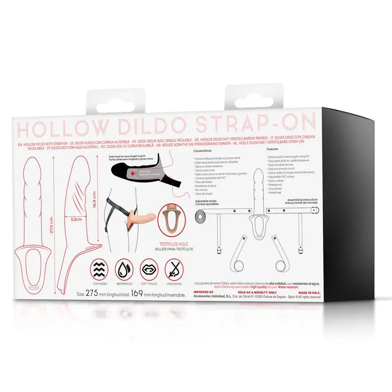 Arnés Strap-on con Dildo Hueco Silicona Premium Talla L · ACTION · Dildos — photo 11