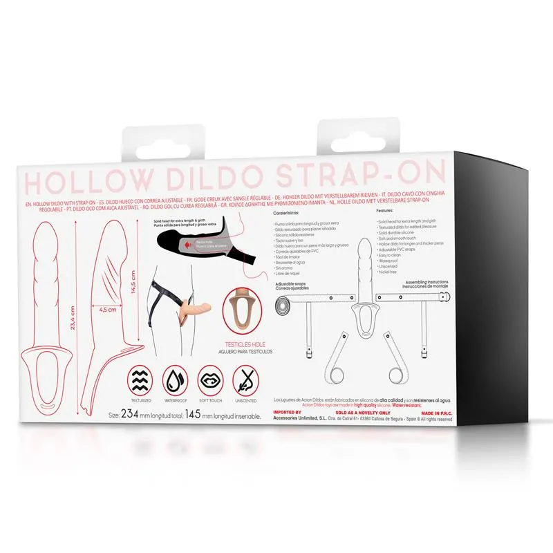 Arnés Strap-On con Dildo Hueco Silicona Premium Talla S · ACTION · Dildos — Foto 11