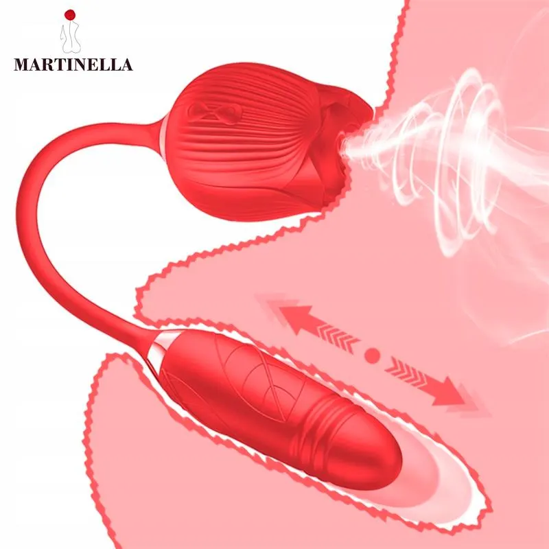 Rosa con Succión con huevo con Thrusting USB · MARTINELLA · Huevos y Balas Vibradoras — Foto 5