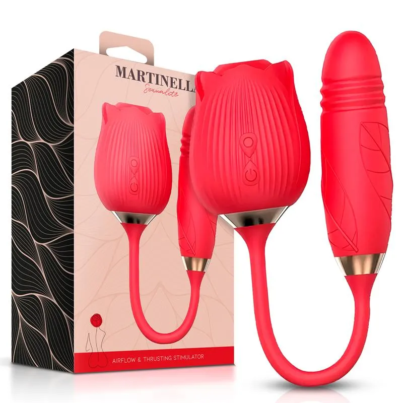 Rosa con Succión con huevo con Thrusting USB · MARTINELLA · Huevos y Balas Vibradoras