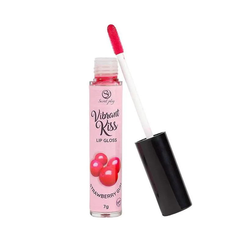 Lip Gloss Vibrant Kiss Sabor Chicle de fresa · SECRET PLAY · Lubricantes — Foto 2
