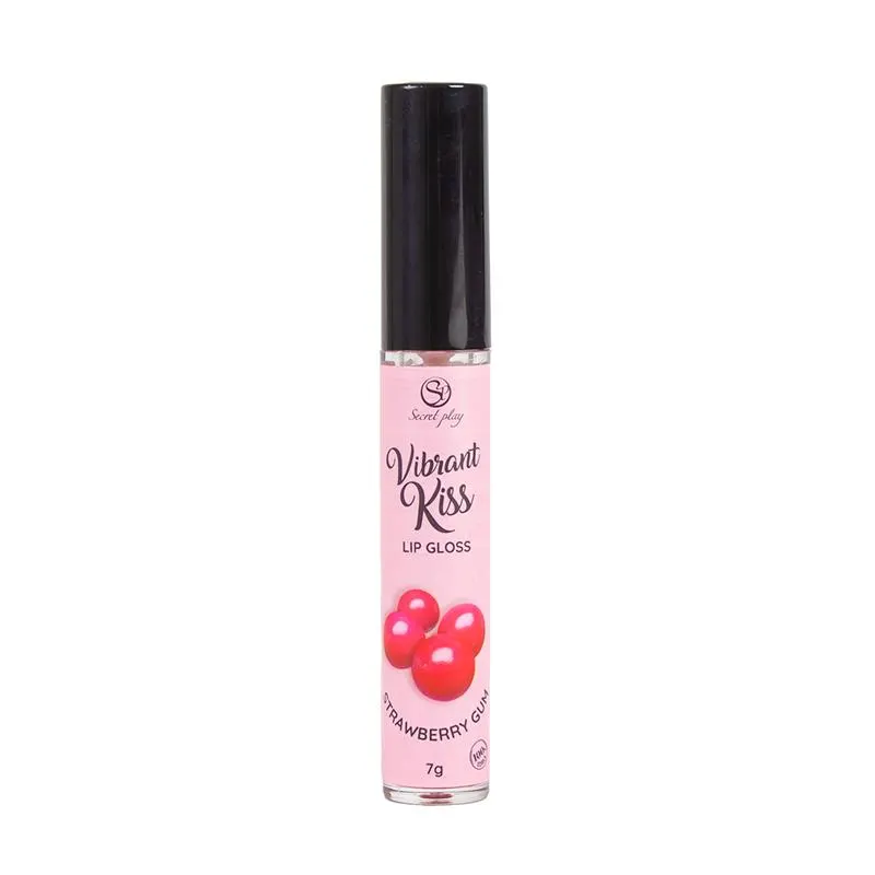 Lip Gloss Vibrant Kiss Sabor Chicle de fresa · SECRET PLAY · Lubricantes — Foto 3
