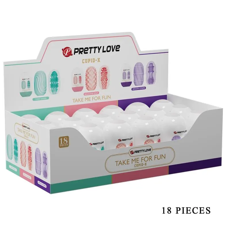 Cupid-X Display 18 Masturbadores · PRETTYLOVE · Accesorios y Sets