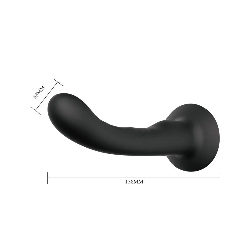 Arnés con Dildo de Silicona Negro · BAILE · Anillos para el Pene — photo 6