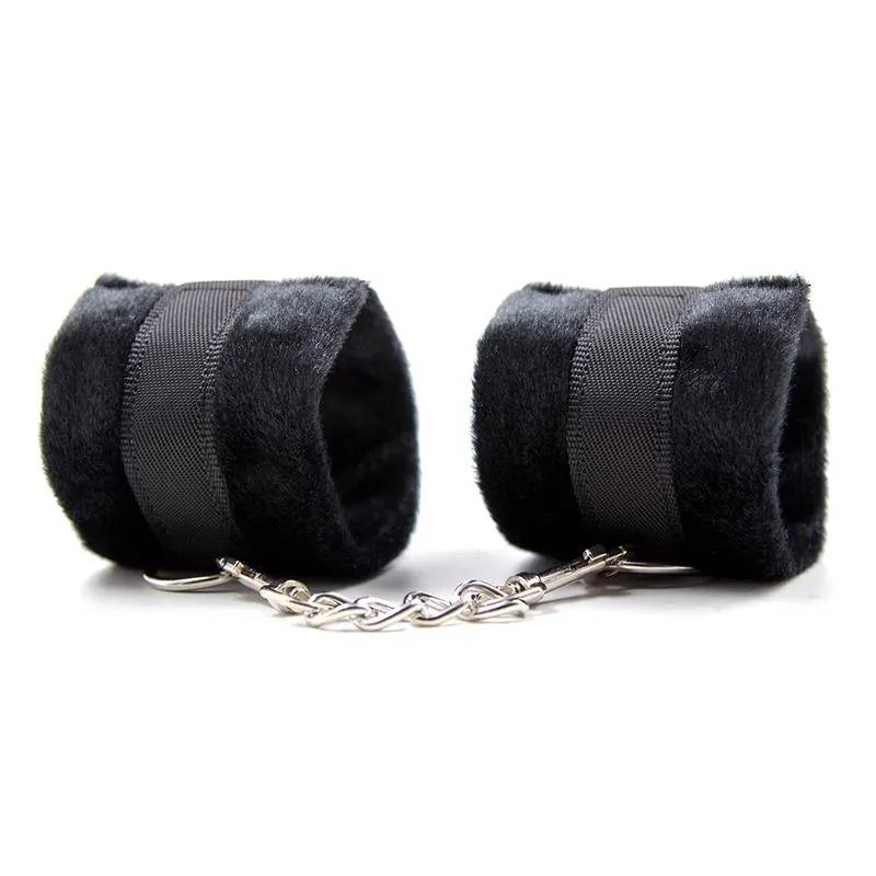 Esposas de Tela con Velcro para Muñecas con Pelo Largo Negro · INTOYOU BDSM LINE · Esposas y Ataduras — Foto 2