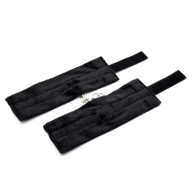 Esposas de Tela con Velcro para Muñecas con Pelo Largo Negro · INTOYOU BDSM LINE · Esposas y Ataduras — Foto 5