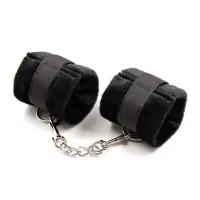 Esposas de Tela con Velcro para Muñecas con Pelo Largo Negro · INTOYOU BDSM LINE · Esposas y Ataduras