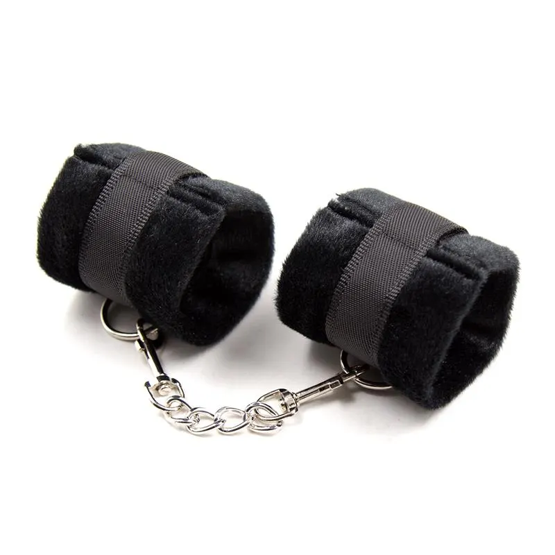 Esposas de Tela con Velcro para Muñecas con Pelo Largo Negro · INTOYOU BDSM LINE · Esposas y Ataduras