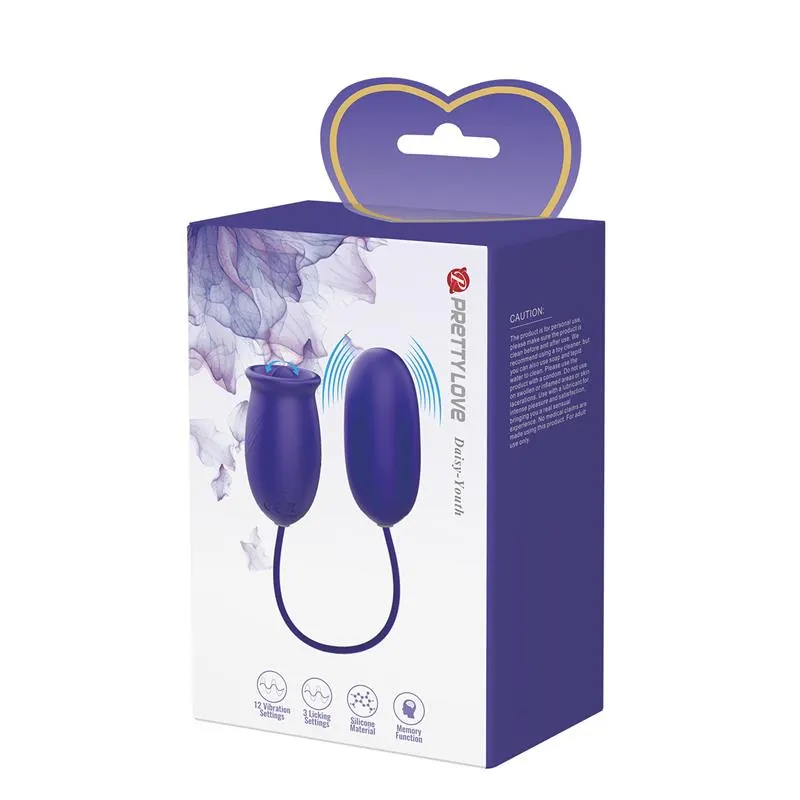 Daisy Youth Huevo Vibrador y Lengua Estimuladora · PRETTYLOVE · Huevos y Balas Vibradoras — Foto 8