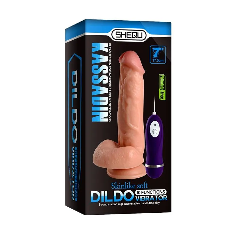 Vibrador Realista Control Remoto Kassadin 17.5 cm · SHEQU · Vibradores