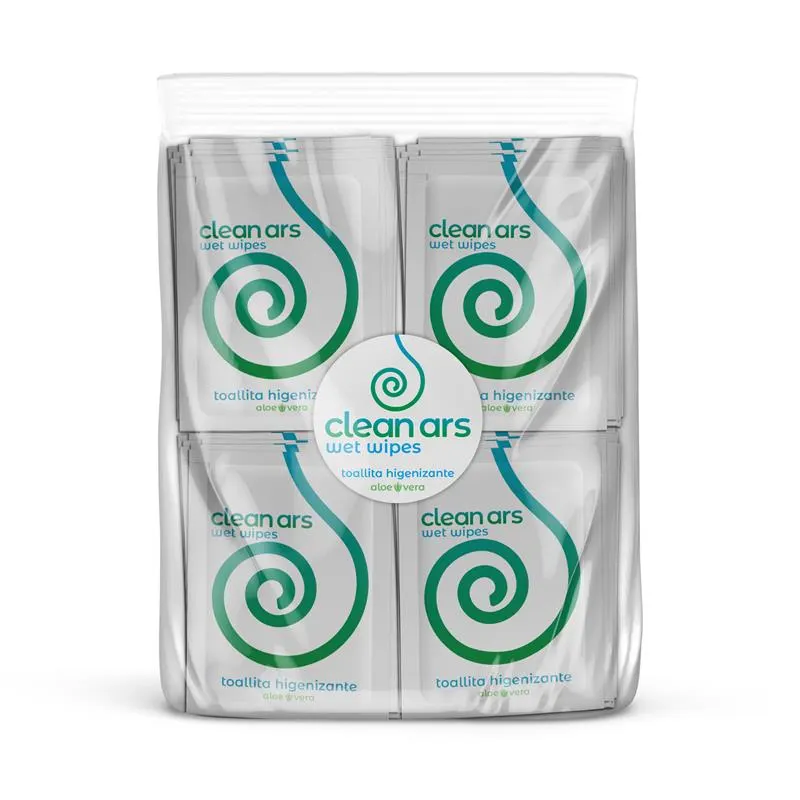 Toallitas Higiénicas Monodosis con Aloe Ver 100 unidades · BODY ARS · Cuidado Íntimo y Masaje