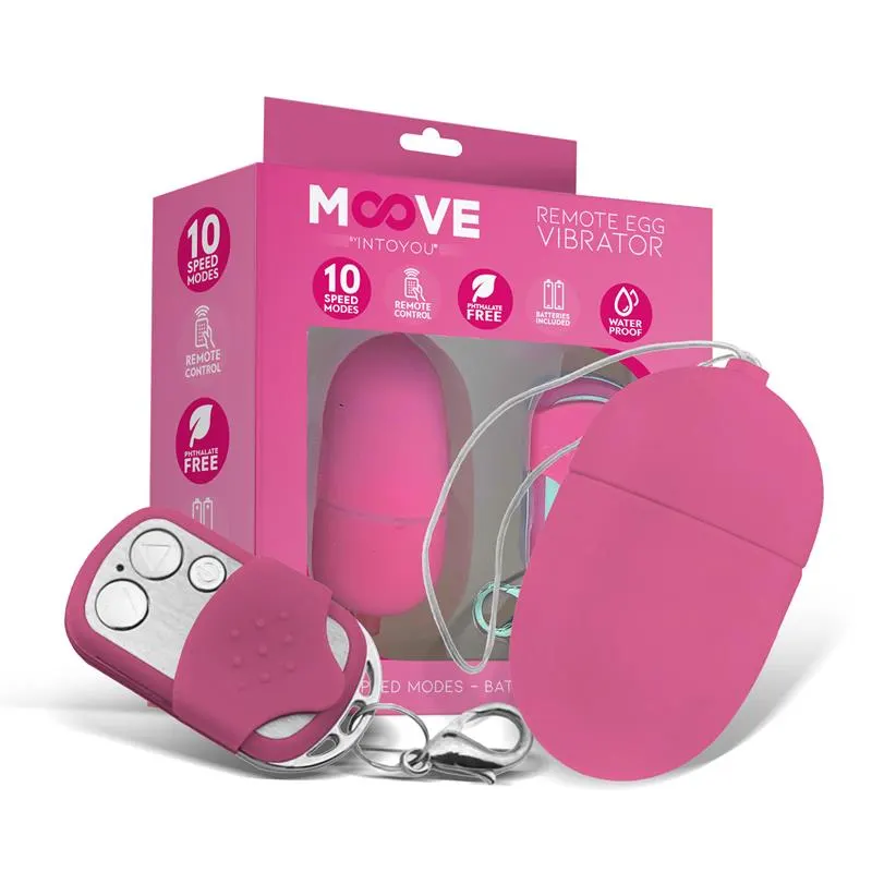 Huevo Vibrador con Control Remoto Tamaño Mediano Rosa · MOOVE · Huevos y Balas Vibradoras