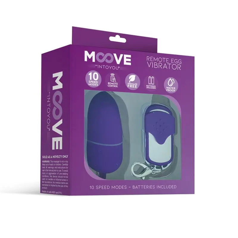 Huevo Vibrador con Contol Remoto Tamaño Mediano Púrpura · MOOVE · Huevos y Balas Vibradoras — Foto 2