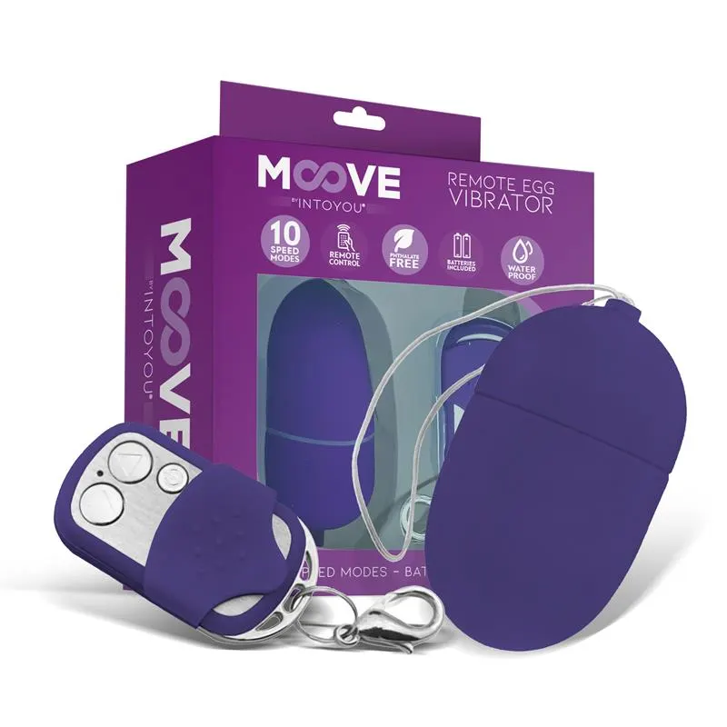 Huevo Vibrador con Contol Remoto Tamaño Mediano Púrpura · MOOVE · Huevos y Balas Vibradoras