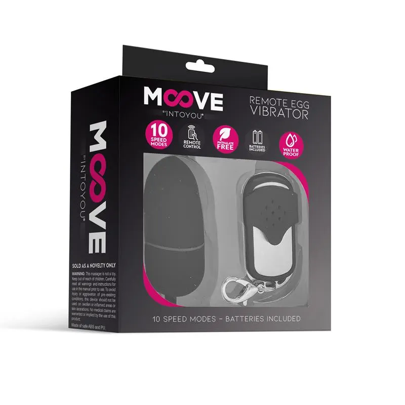 Huevo Vibrador con Control Remoto Tamaño Mediano Negro · MOOVE · Huevos y Balas Vibradoras — Foto 2