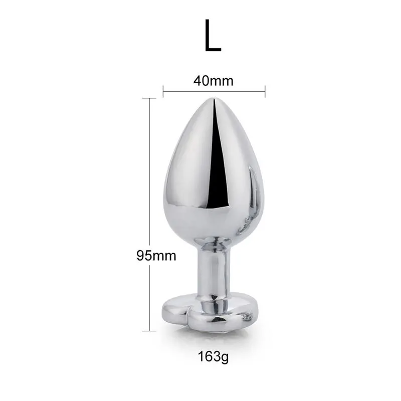 Plug Anal con Joya de Corazón Blue Sapphire Talla L · AFTERDARK · Anal — photo 6