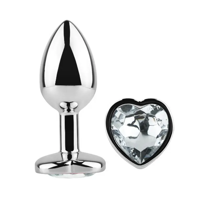 Plug Anal con Joya de Corazón Blanco Talla L · AFTERDARK · Anal — Foto 3