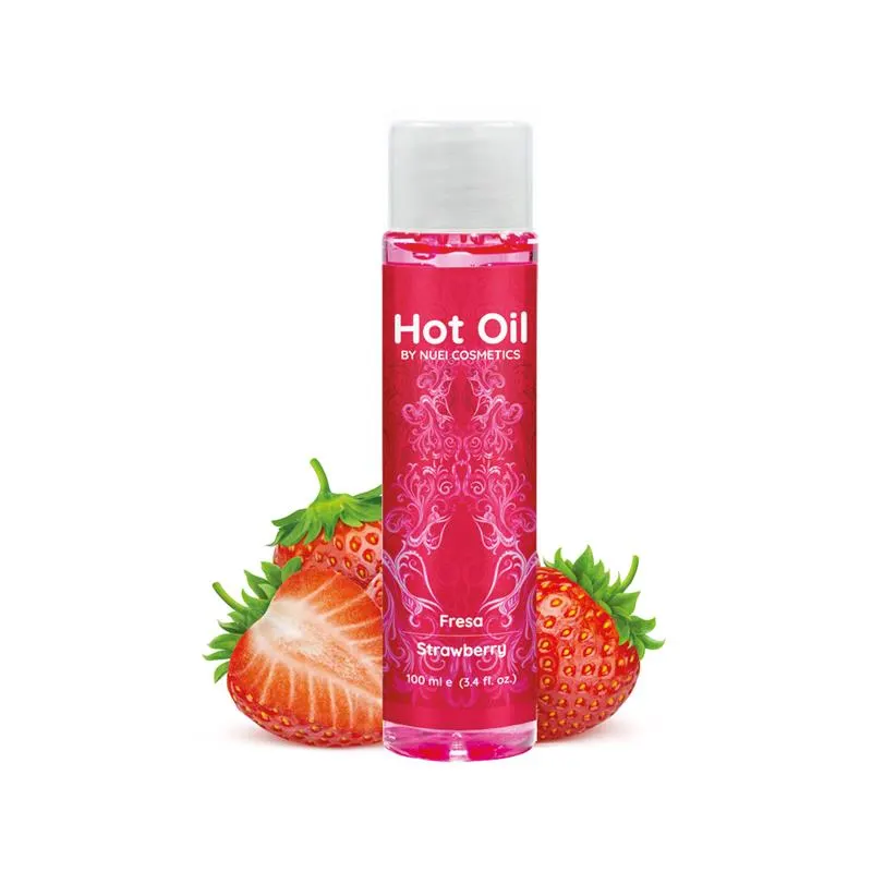 Nuei Aceite Hot Oil Efecto Calor Fresa 100 ml · NUEI COSMETICS · Cuidado Íntimo y Masaje