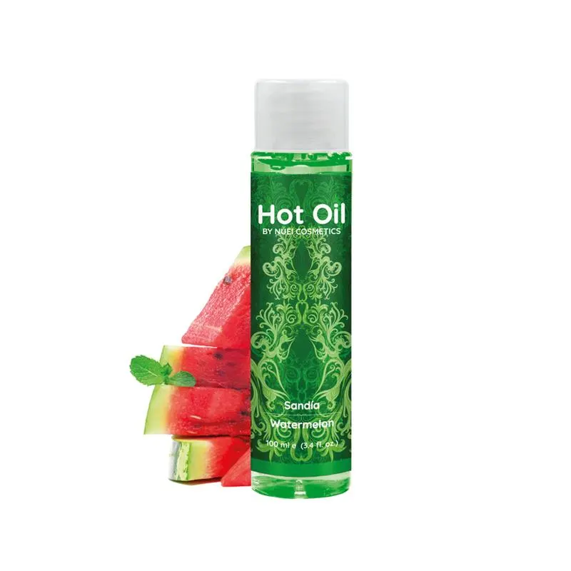 Nuei Aceite Hot Oil Efecto Calor Sandía 100 ml · NUEI COSMETICS · Cuidado Íntimo y Masaje