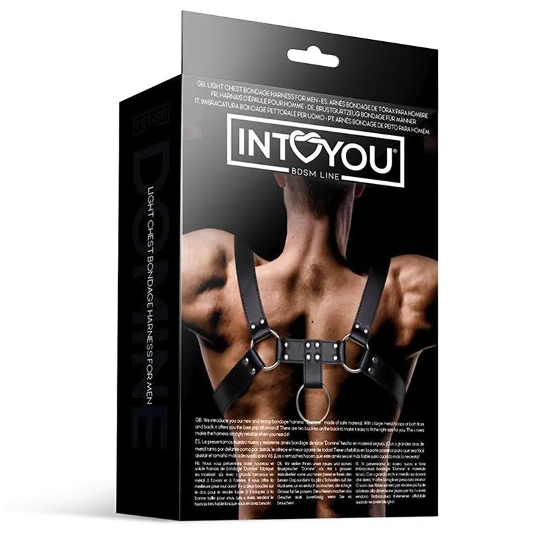 Domine Arnés Masculino para Bondage Cuero Vegano · INTOYOU BDSM LINE · Spanking y Azotes — Foto 5